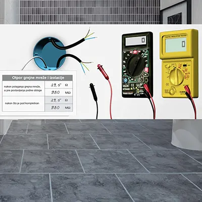 Podno grejanje merenje otpora Podno grejanje-merenje otpornosti