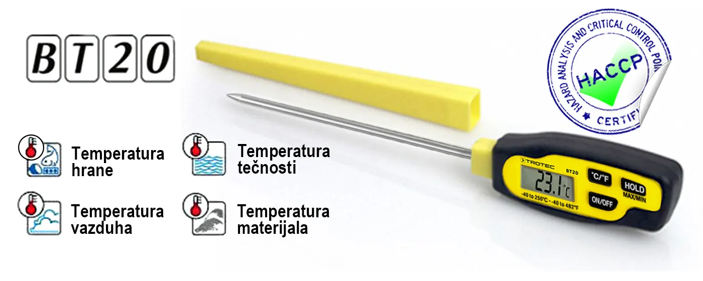 Ubodni termometar haccp standard
